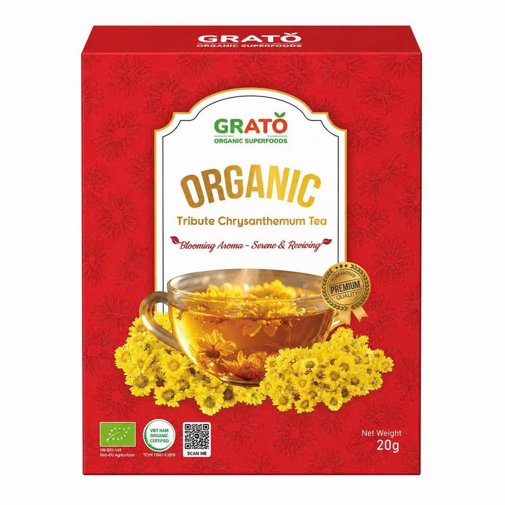 Trà hoa cúc chi hữu cơ Grato 20g