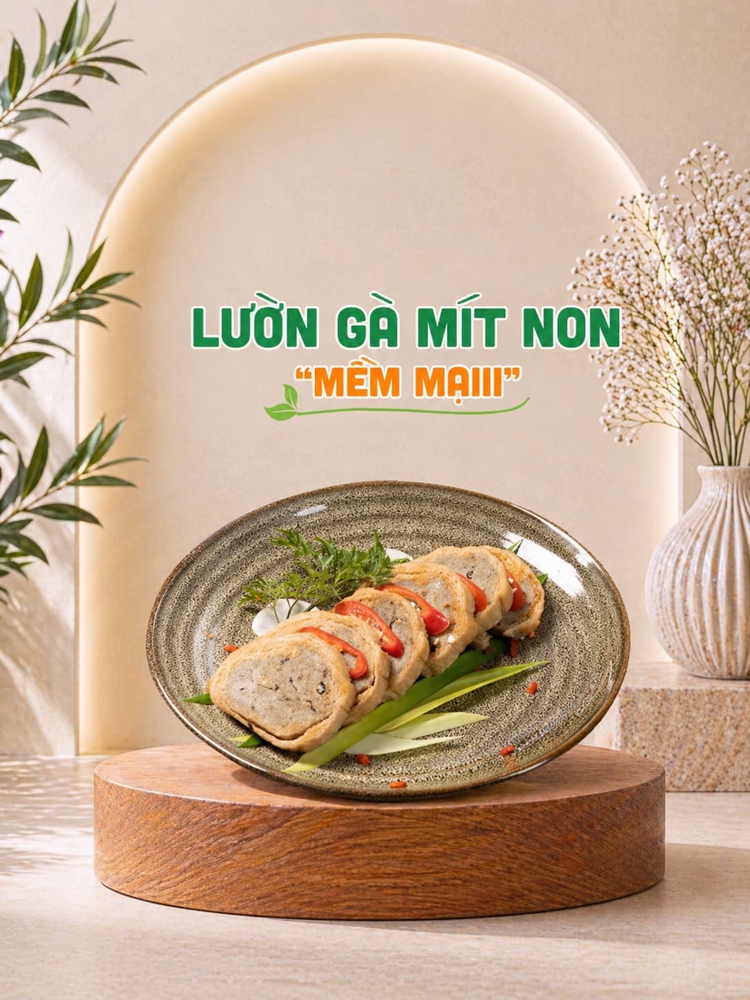 Lườn gà mít non sốt chua ngọt