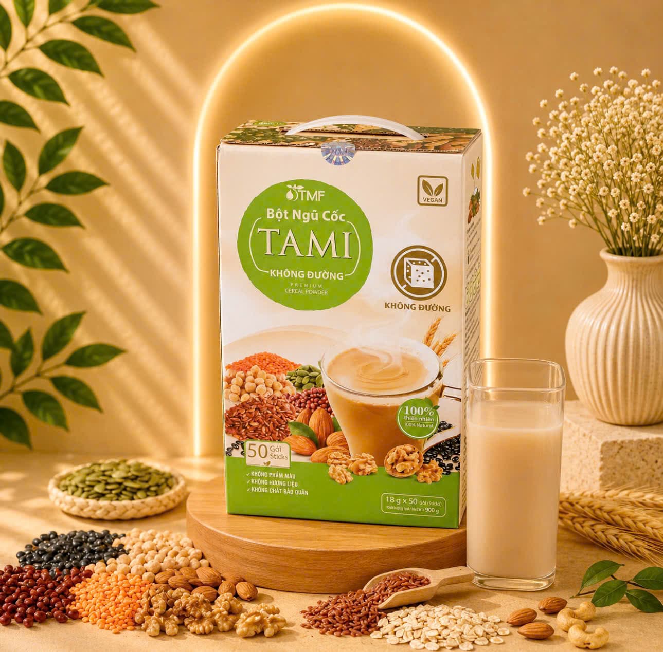 Bột Ngũ Cốc Tami Không Đường 900gr