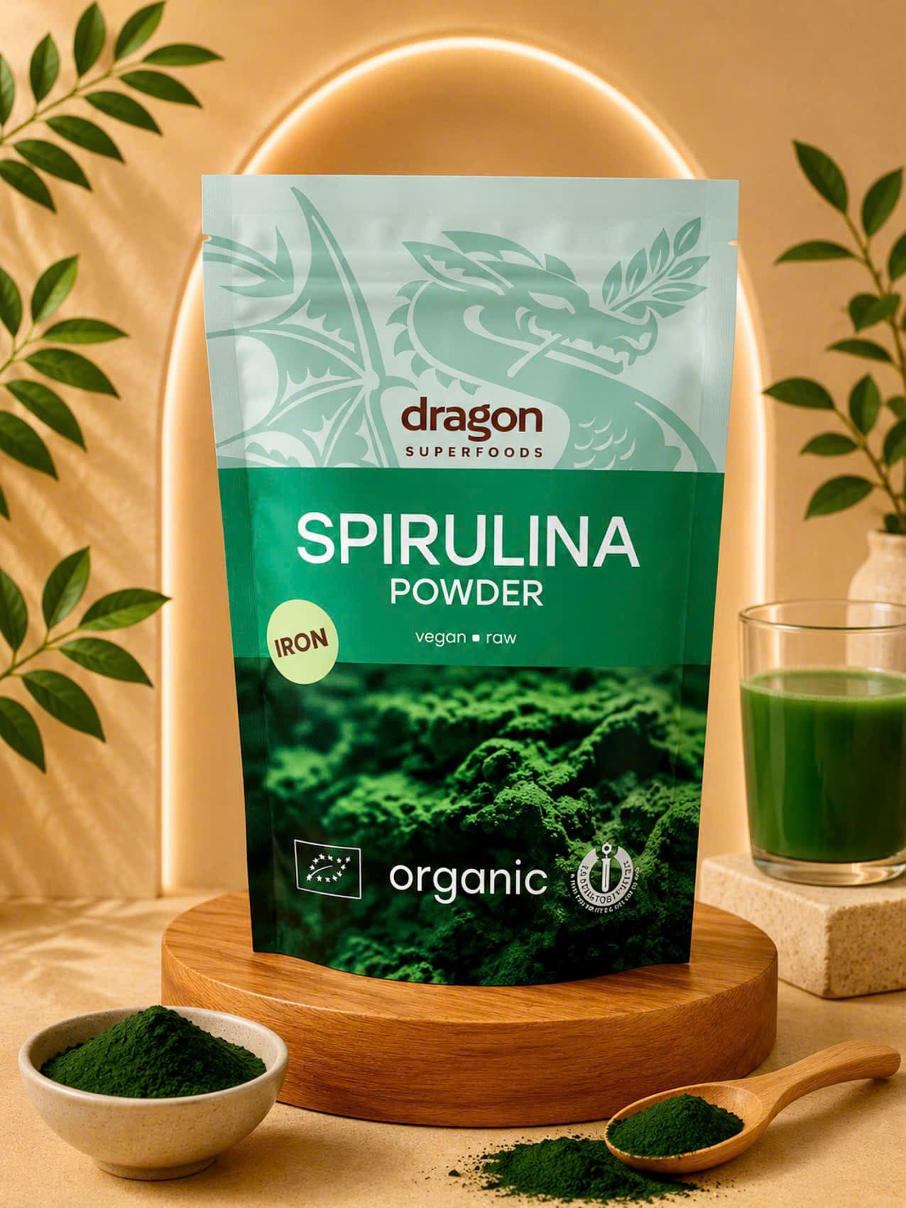 Bột Tảo Xoắn Hữu Cơ Dragon Superfoods (Spirulina)