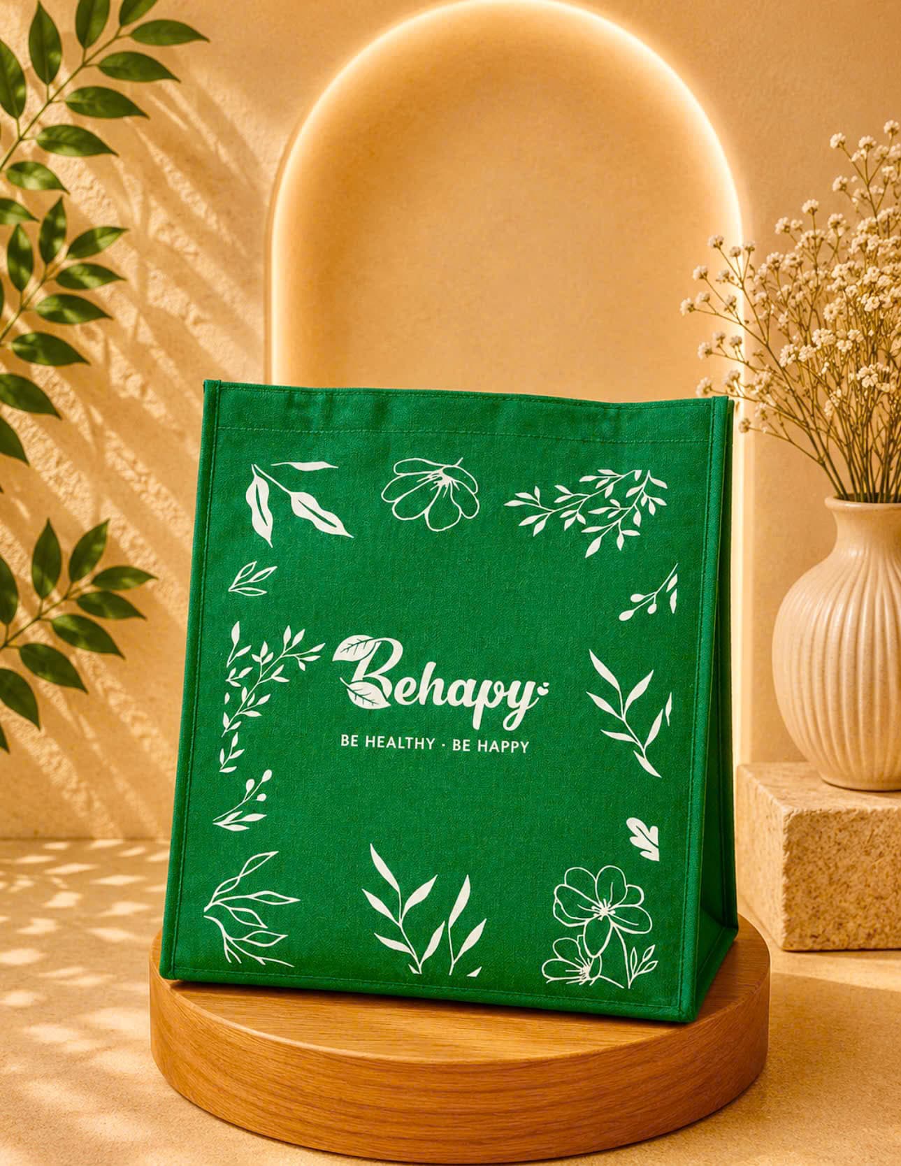Túi Vải Xanh Không Dệt Behapy